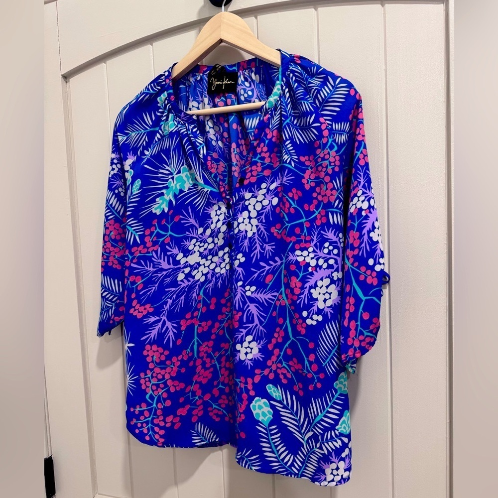Yumi Kim Bold Multi Color Blouse/Top Size Medium